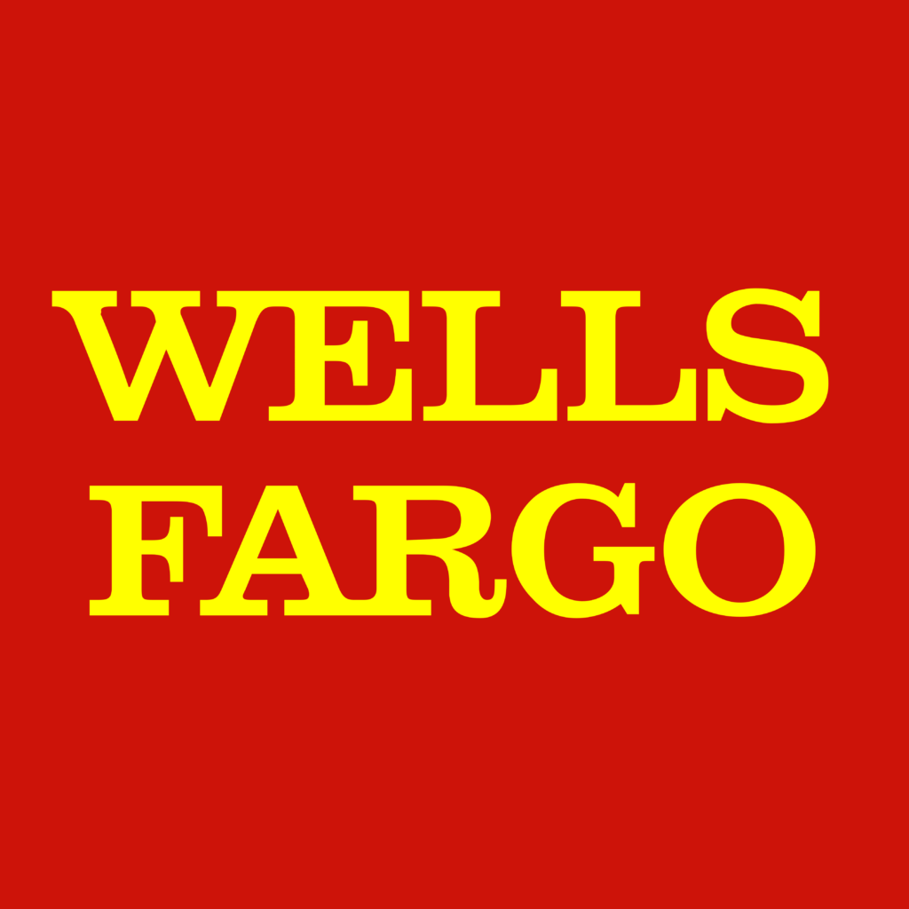 Wells Fargo Logo, Red Square with yellow lettering